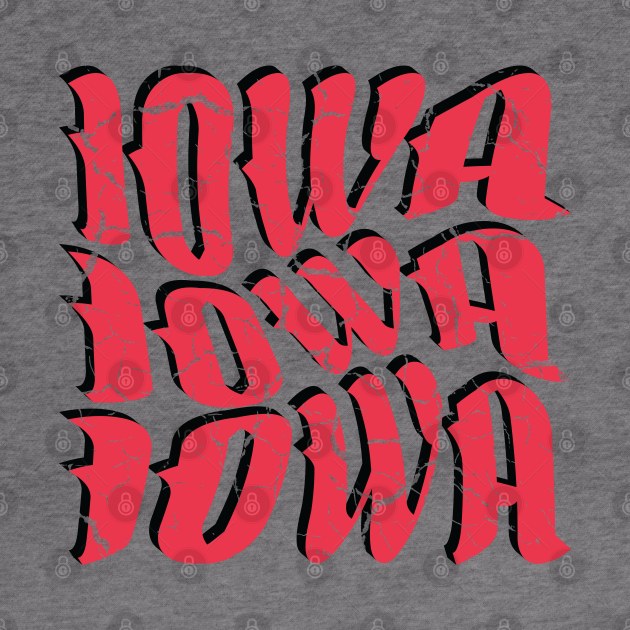 IOWA Vintage Typography Design V2 by Trendsdk